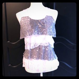 NWTs White Layered Ruffle Top by Vanity